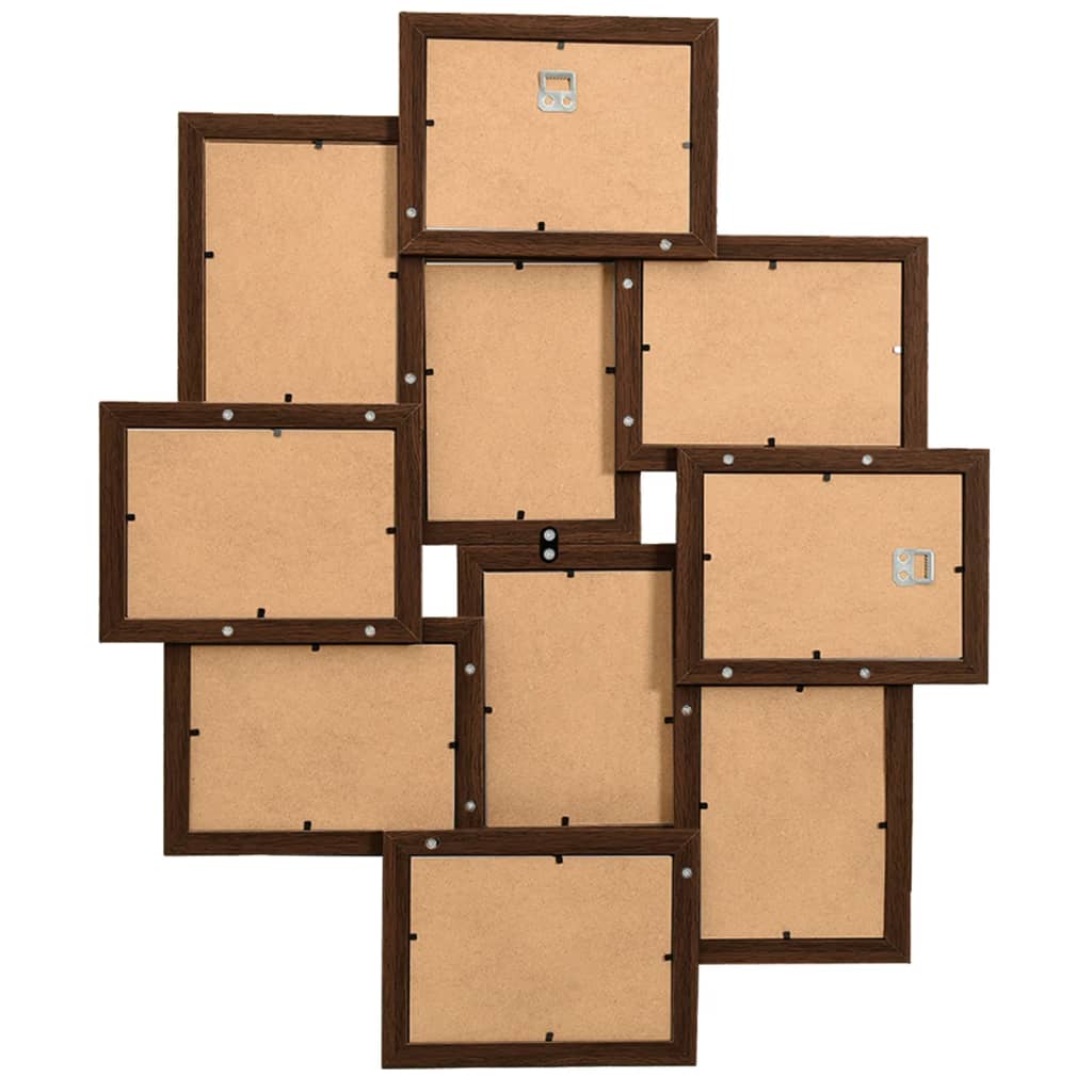 Cadre photo Vidaxl pour 10x (10x15 cm) Photo MDF Dark Bruin