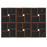 Vidaxl Photo Cadre pour 24x (10x15 cm) Photo MDF Brown foncé