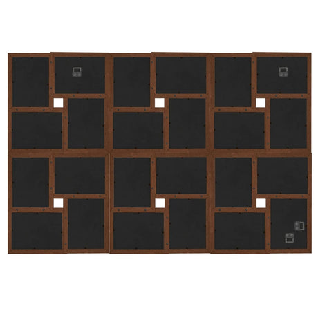 Vidaxl Photo Cadre pour 24x (10x15 cm) Photo MDF Brown foncé