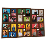Cadre photo Vidaxl pour 24 x (13x18 cm) Photo MDF Brown foncé