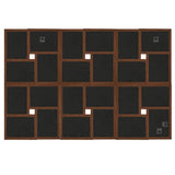 Cadre photo Vidaxl pour 24 x (13x18 cm) Photo MDF Brown foncé