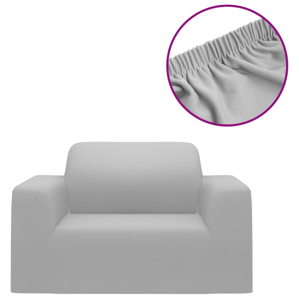 Vidaxl Stretch Furniture Cover för Bank Grey Polyester Jersey