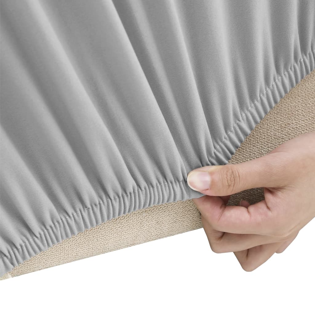 Vidaxl Stretch Furniture Cover för Bank Grey Polyester Jersey