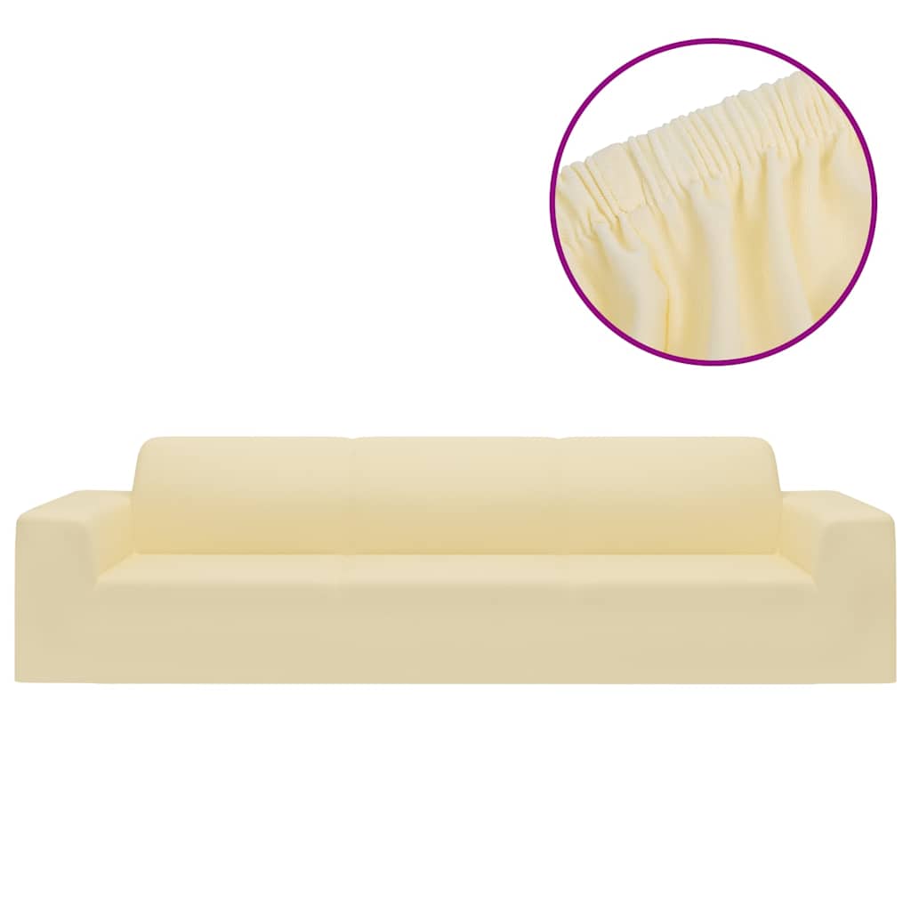 Vidaxl Four-Streater Stretch Polyester Jersey Cream -Colored