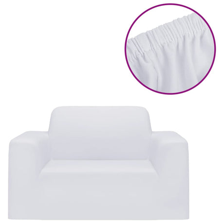 Vidaxl Bankhoes Stretch Polyester Jersey White