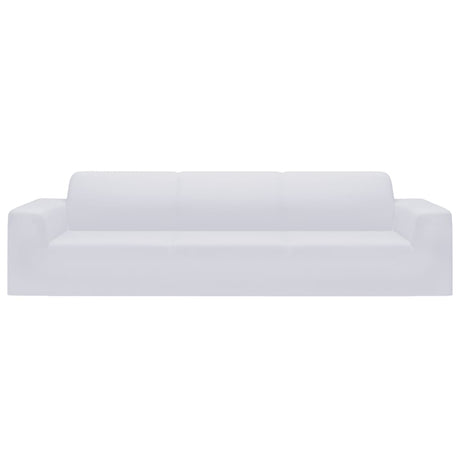 Vidaxl Four -Sater Bank Cover Stretch Polyester Jersey White