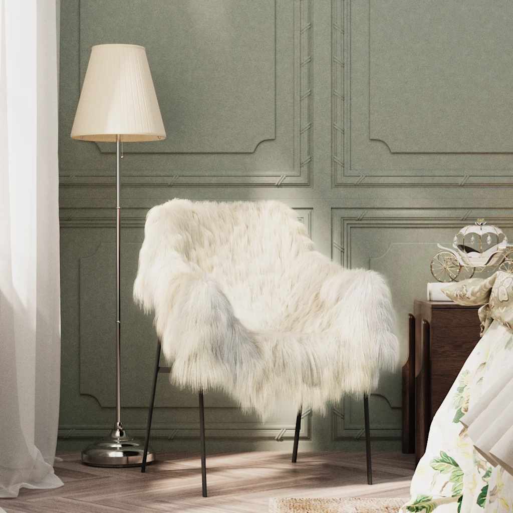 Vidaxl schapvacht (60-70) x (90-100) cm de couleur crème