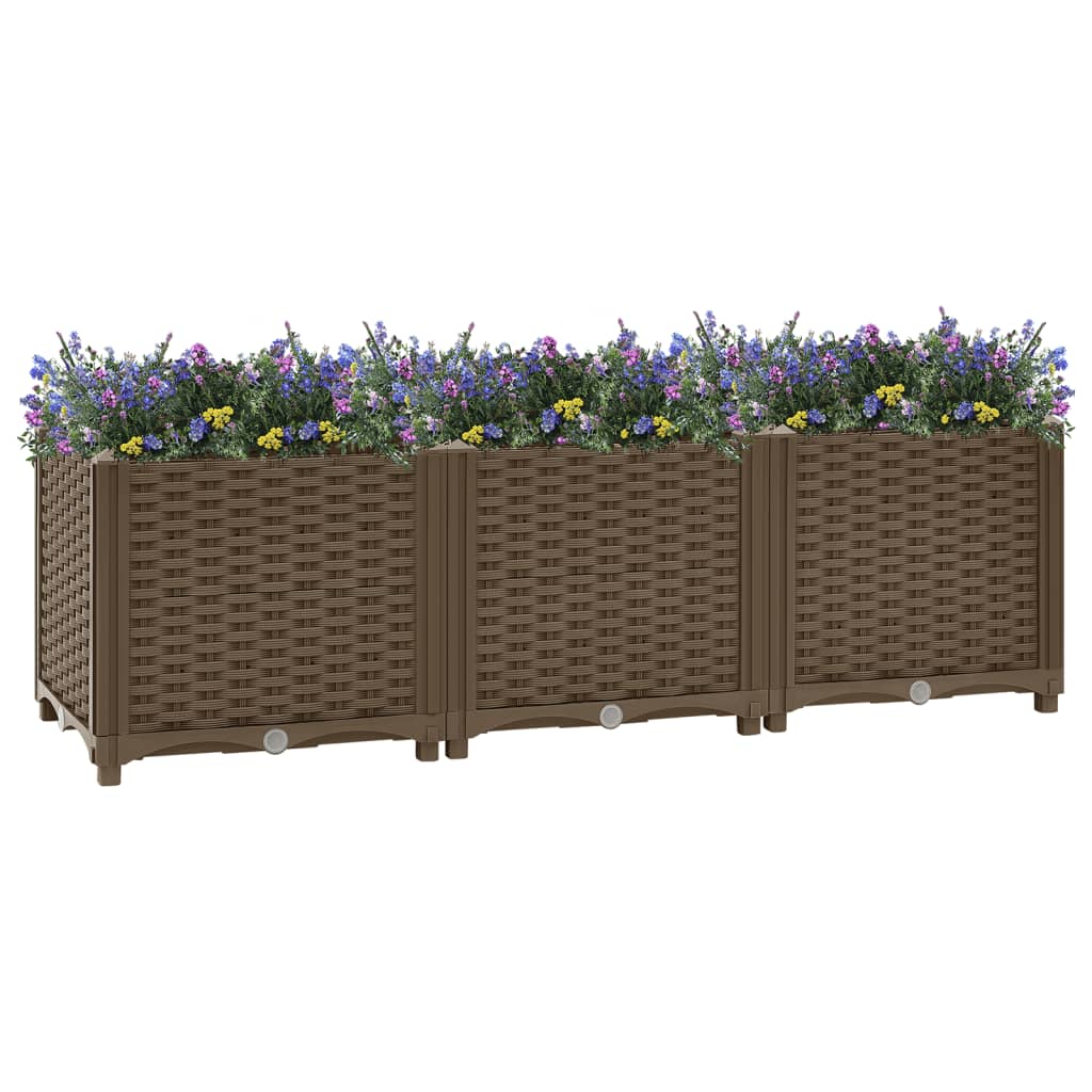 Vidaxl Planter huet 120x4x38 cm Polypropylen opgehuewen