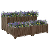 Vidaxl Planter surélevé 80x80x38 cm en polypropylène