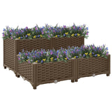 Vidaxl Planter hevet 80x80x38 cm polypropylen