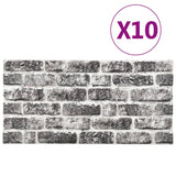 Vidaxl 11 paneles de pared 3d Eps de ladrillo gris oscuro