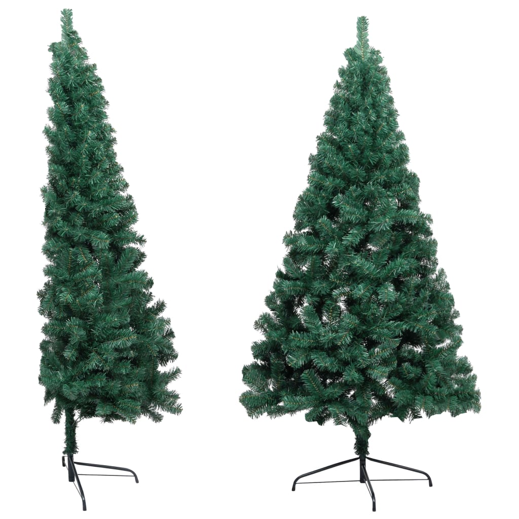 Vidaxl Kunstkerstboom avec l'éclairage et les balles de Noël à 150 cm à mi-temps