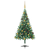 Vidaxl kunstkerstboom avec éclairage et balles de Noël 230 branches 120 cm