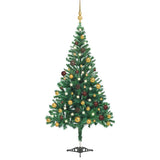 Vidaxl kunstkerstboom avec éclairage et balles de Noël 546 branches 180 cm