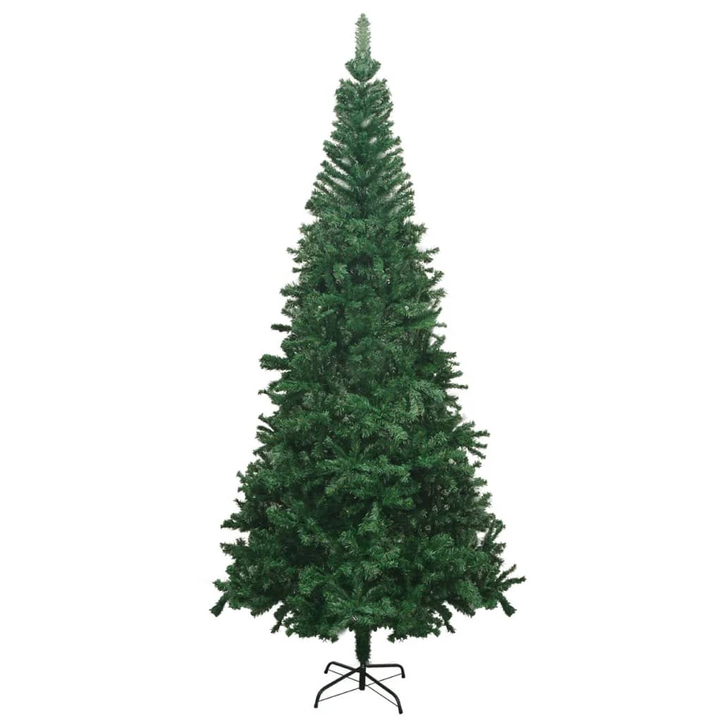 Vidaxl kunstkerstboom avec éclairage et balles de Noël l 240 cm vert