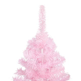 Vidaxl kunstkerstboom avec éclairage et balles de Noël 240 cm PVC rose