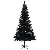 Vidaxl kunstkerstboom avec éclairage et balles de Noël 240 cm PVC noir