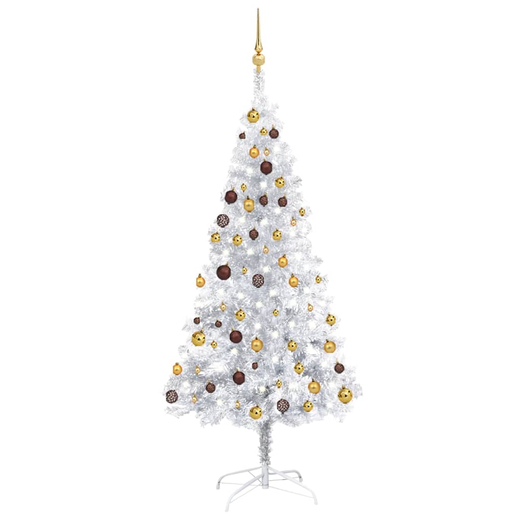 Vidaxl kunstkerstboom avec éclairage et balles de Noël 180 cm