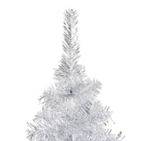 Vidaxl kunstkerstboom avec éclairage et balles de Noël 210 cm argent pour animaux de compagnie