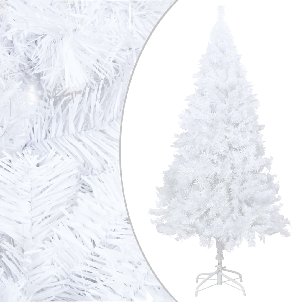 Vidaxl kunstkerstboom avec éclairage et balles de Noël 150 cm PVC blanc