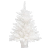 Vidaxl kunstkerstboom avec éclairage et balles de Noël 65 cm blancs