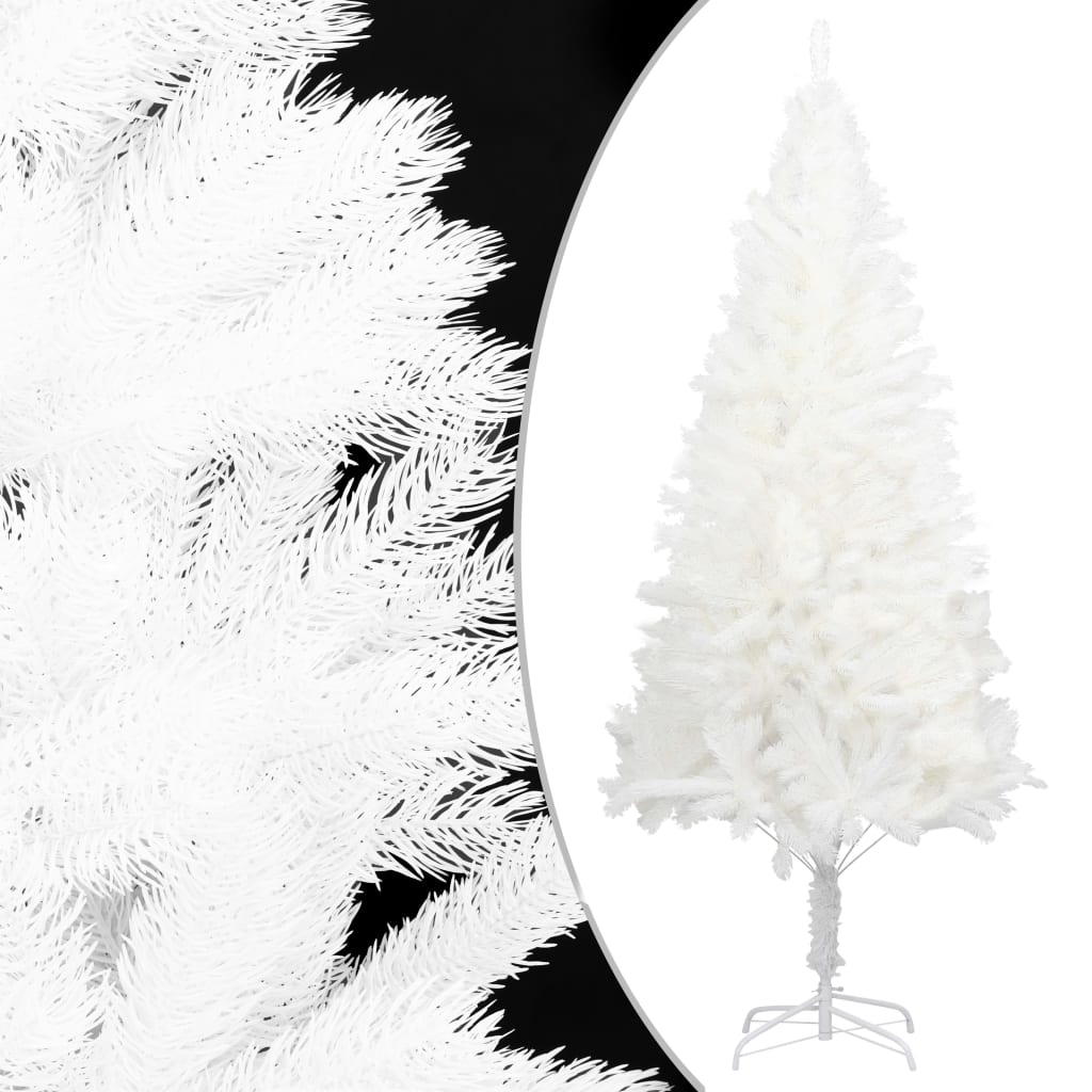 Vidaxl kunstkerstboom avec éclairage et balles de Noël 210 cm PVC blanc