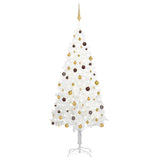 Vidaxl kunstkerstboom avec éclairage et balles de Noël 240 cm blancs