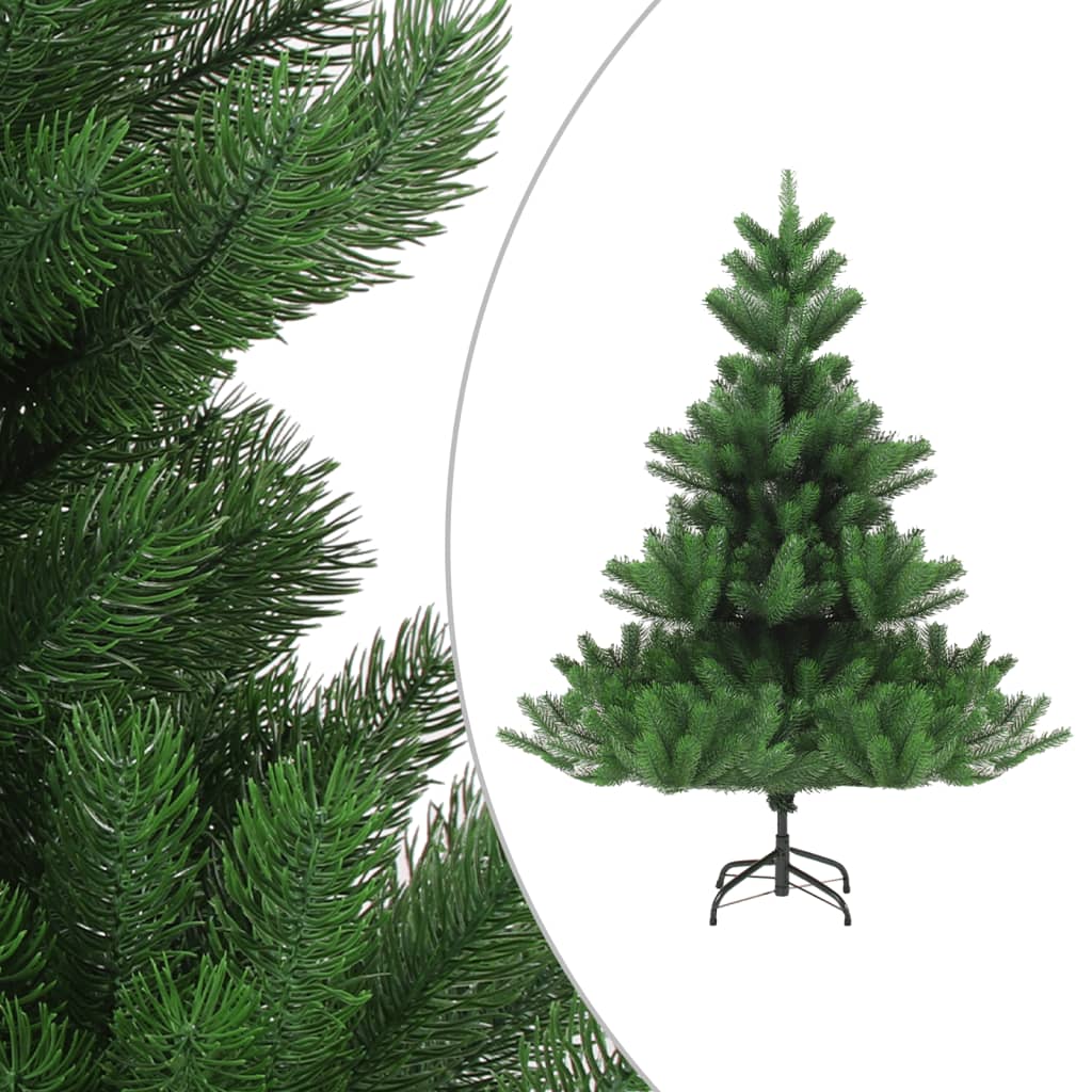 Vidaxl kunstkerstboom nordmann avec les LED et les balles de Noël 120 cm verts