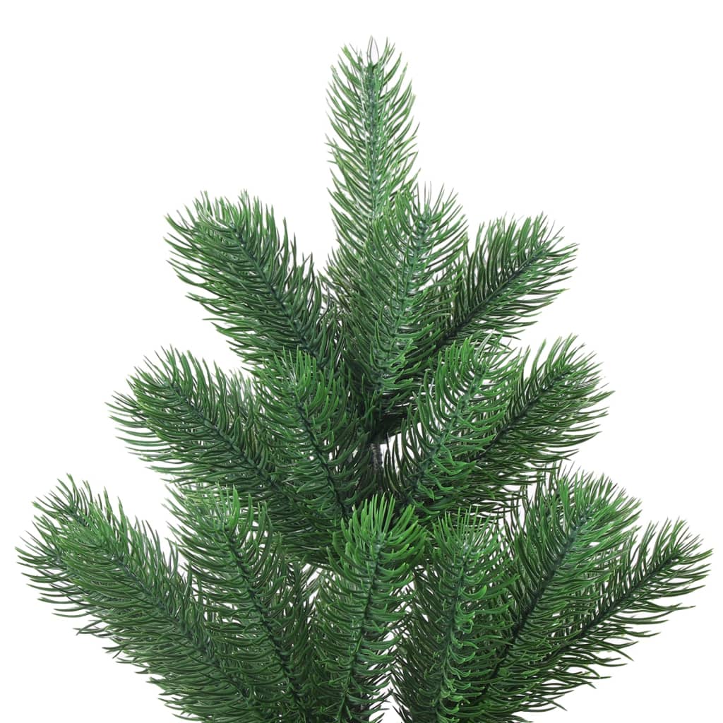 Vidaxl kunstkerstboom nordmann avec les LED et les balles de Noël 210 cm verts