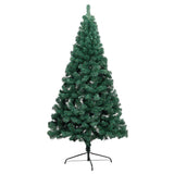 Vidaxl Kunstkerstboom avec l'éclairage et les balles de Noël à 150 cm à mi-temps