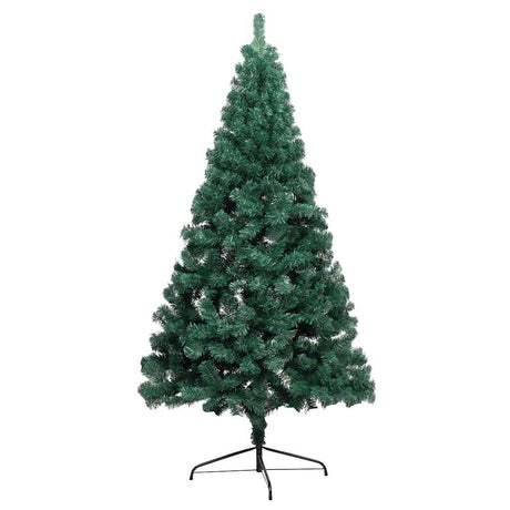 Vidaxl Kunstkerstboom avec l'éclairage et les balles de Noël demi-180 cm verts