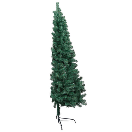 Vidaxl Kunstkerstboom avec l'éclairage et les balles de Noël demi-180 cm verts