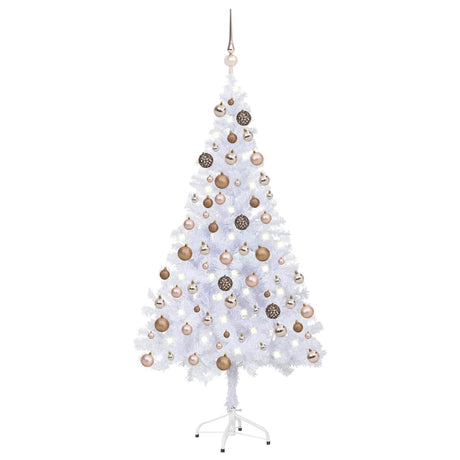 Vidaxl kunstkerstboom avec éclairage et balles de Noël 230 branches 120 cm