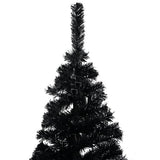 Vidaxl kunstkerstboom avec éclairage et balles de Noël 150 cm PVC noir
