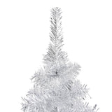 Vidaxl kunstkerstboom avec éclairage et balles de Noël 210 cm argent pour animaux de compagnie