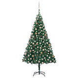 Vidaxl kunstkerstboom avec éclairage et balles de Noël 210 cm en PVC vert