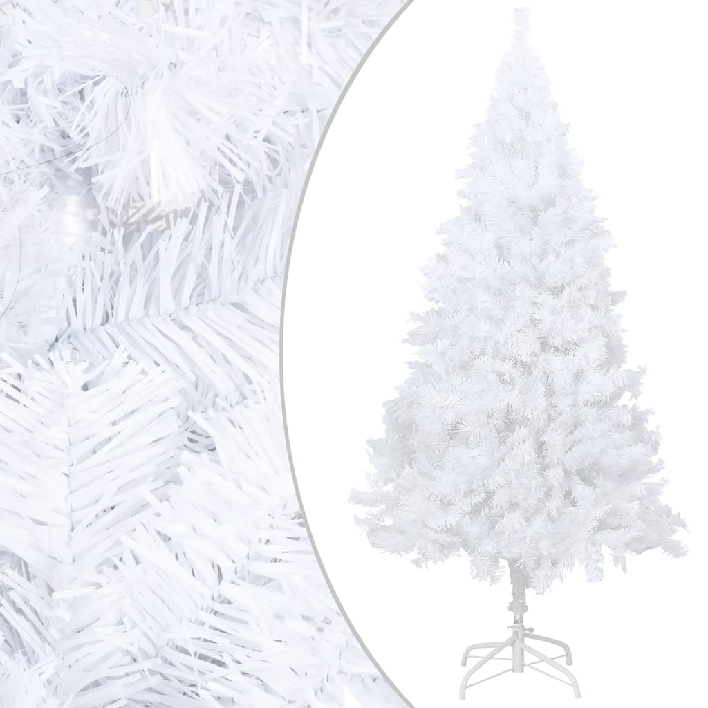 Vidaxl kunstkerstboom avec éclairage et balles de Noël 120 cm PVC blanc