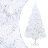 Vidaxl kunstkerstboom avec éclairage et balles de Noël 120 cm PVC blanc