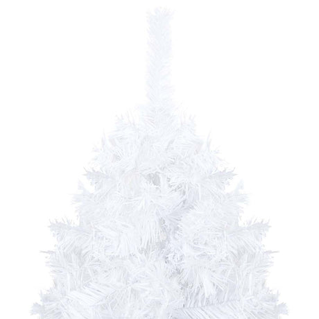Vidaxl kunstkerstboom avec éclairage et balles de Noël 120 cm PVC blanc