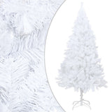 Vidaxl kunstkerstboom avec éclairage et balles de Noël 210 cm PVC blanc