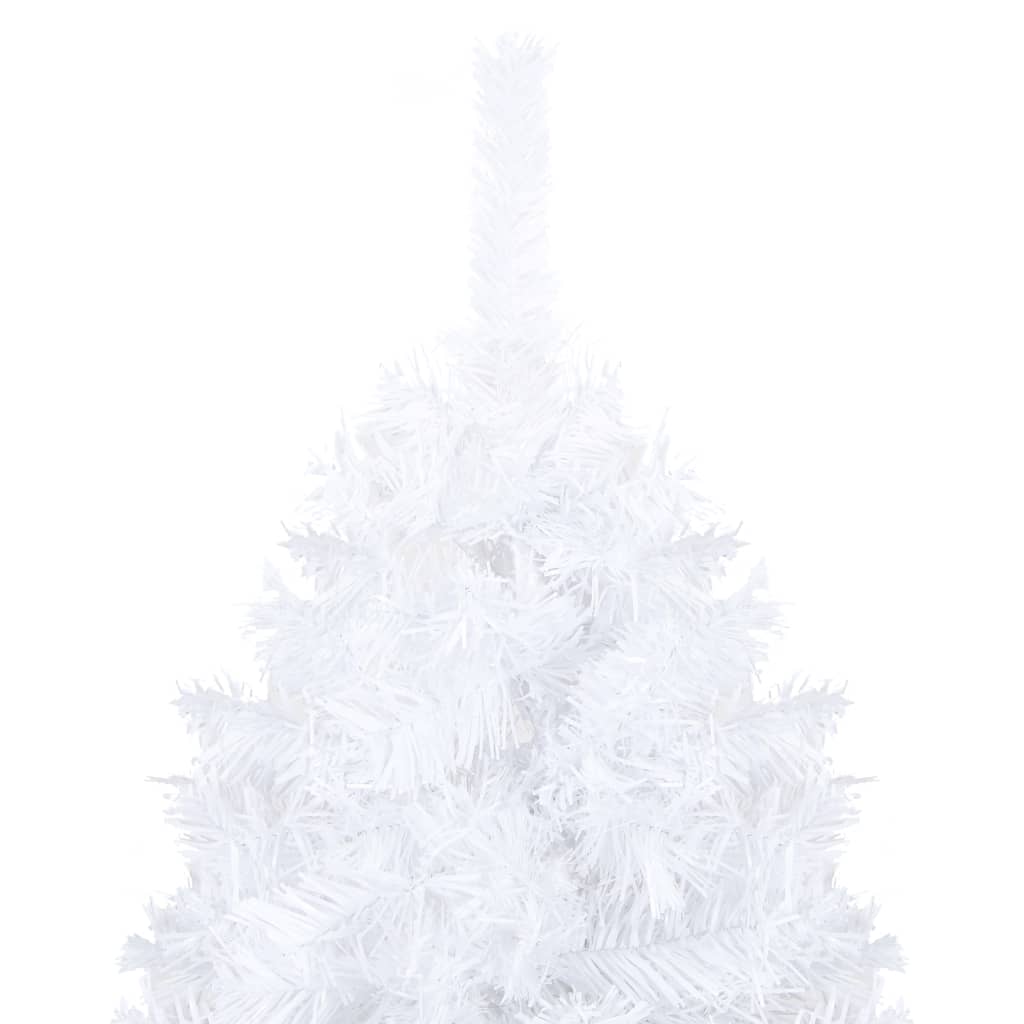Vidaxl kunstkerstboom avec éclairage et balles de Noël 210 cm PVC blanc