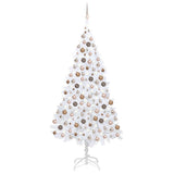 Vidaxl kunstkerstboom avec éclairage et balles de Noël 240 cm blancs