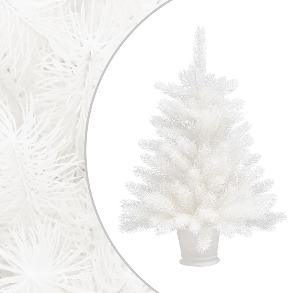 Vidaxl kunstkerstboom avec éclairage et balles de Noël 65 cm blancs
