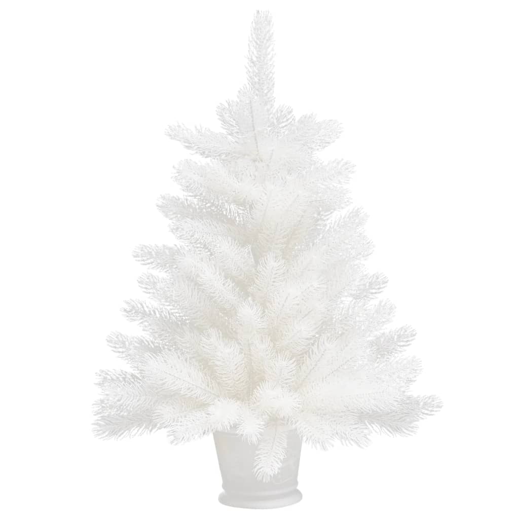 Vidaxl kunstkerstboom avec éclairage et balles de Noël 65 cm blancs