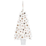 Vidaxl kunstkerstboom avec éclairage et balles de Noël 90 cm blancs