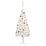 Vidaxl kunstkerstboom avec éclairage et balles de Noël 180 cm blancs