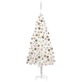 Vidaxl kunstkerstboom avec éclairage et balles de Noël 240 cm blancs