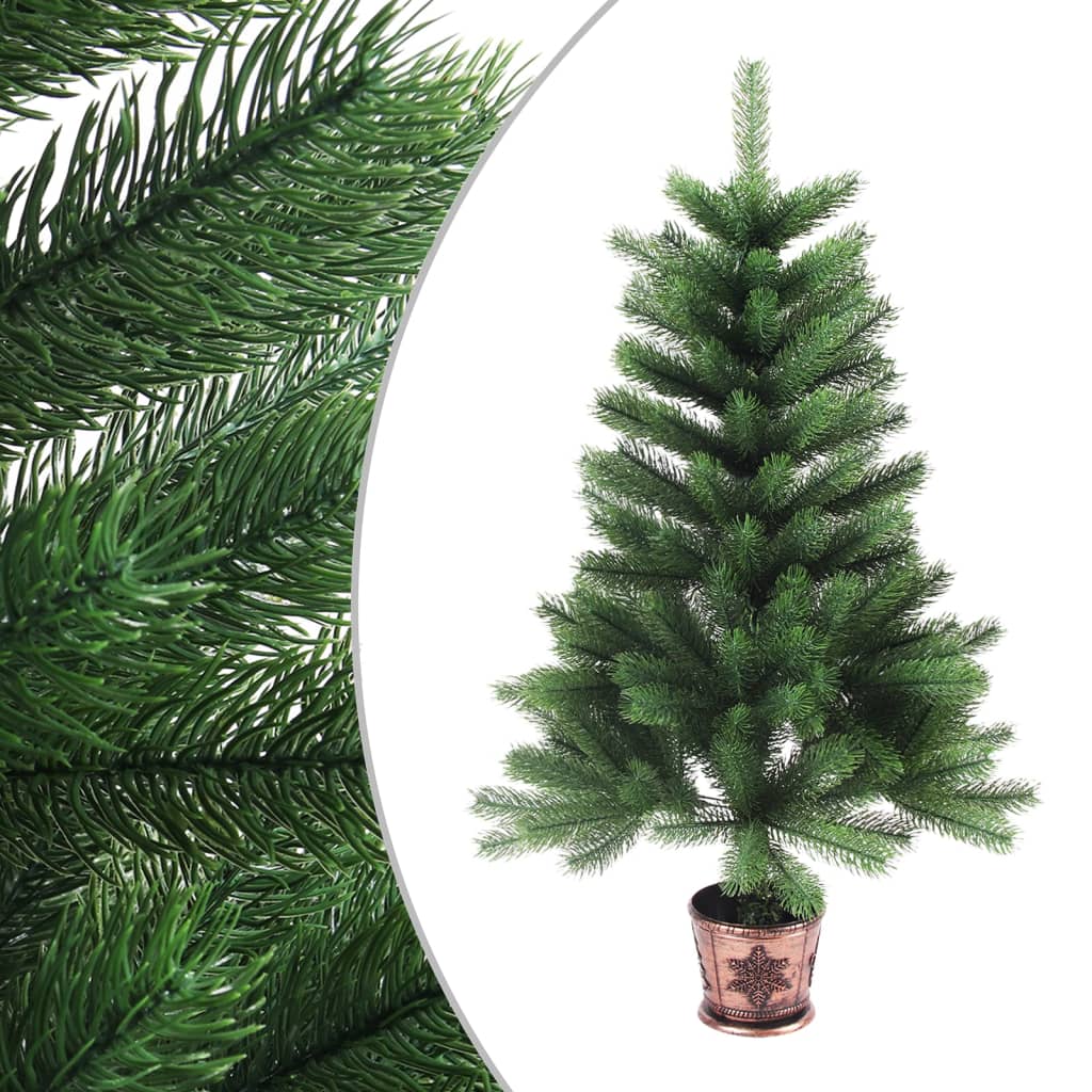 Vidaxl kunstkerstboom avec éclairage et balles de Noël 90 cm verts