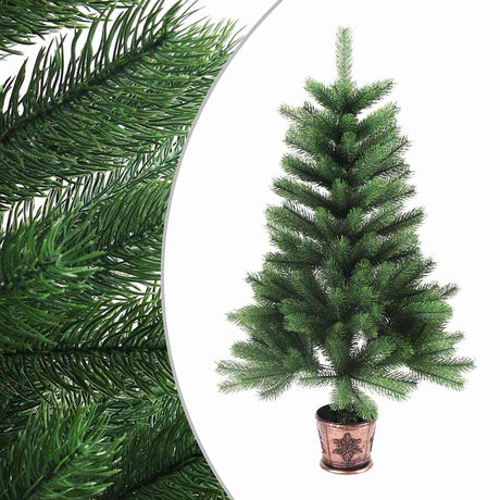 Vidaxl kunstkerstboom avec éclairage et balles de Noël 90 cm verts