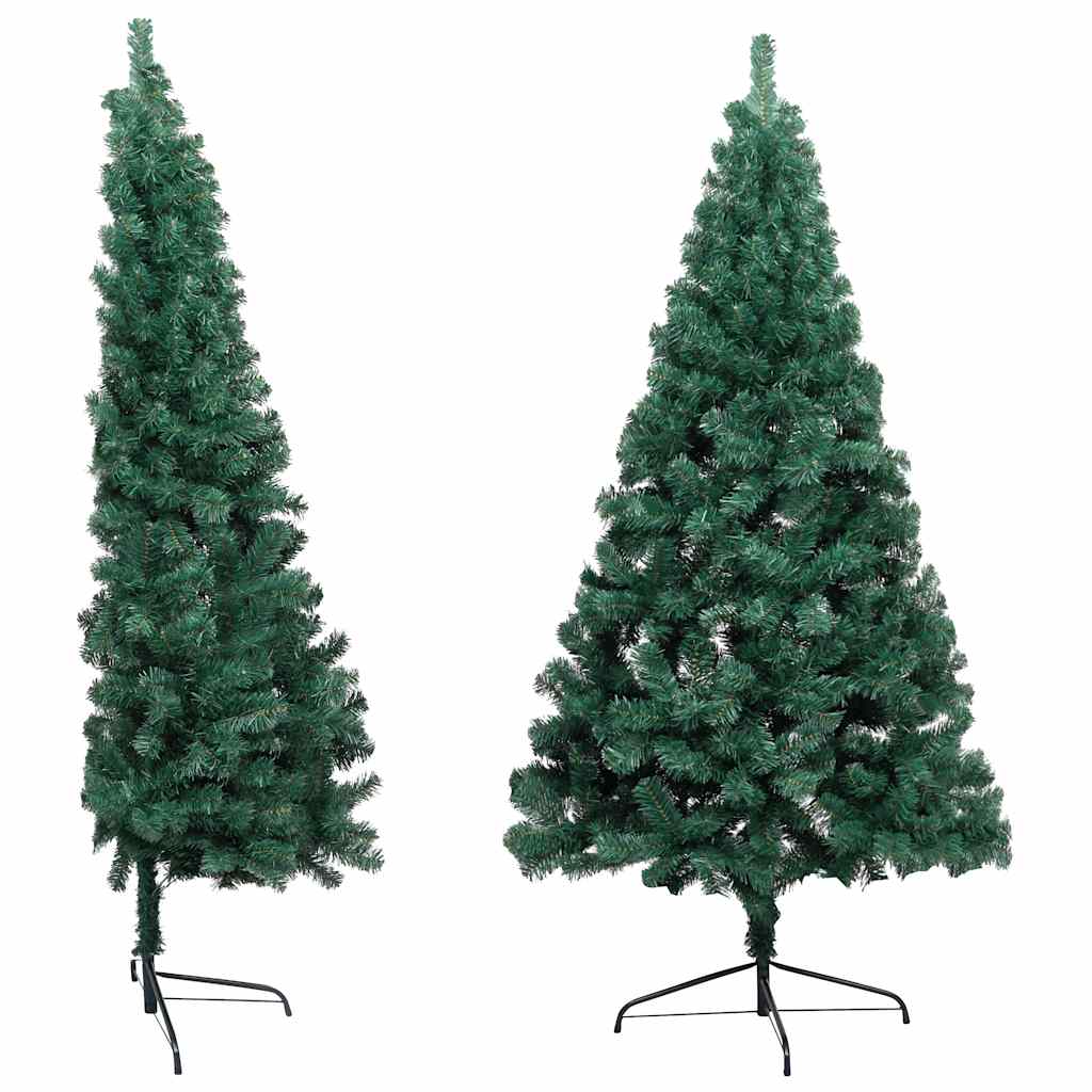 Vidaxl Kunstkerstboom avec l'éclairage et les balles de Noël à demi 120 cm vert